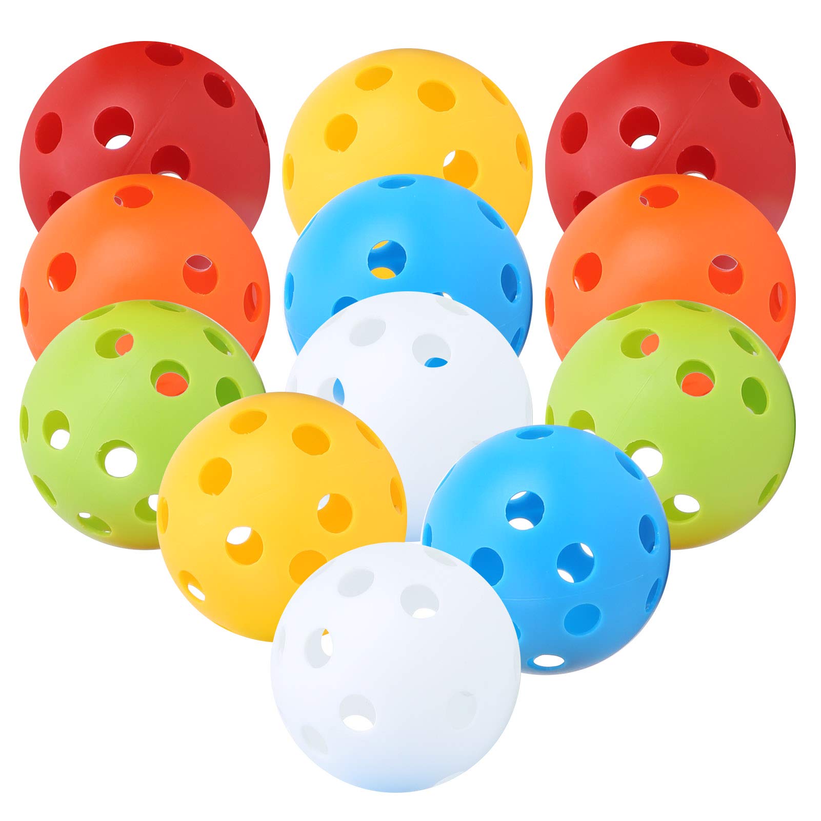 Plastic Balls, Practice Balls, 72MM 26 Holes Balls Bright Color Plastic 6 Colors Outdoor Small Plastic Balls Plastic Ball for Practice Inndoor Training