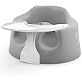 Bumbo Baby Floor Seat, Portable Infant Sit Up Activity and Eating Chair w/Tray, Cool Grey