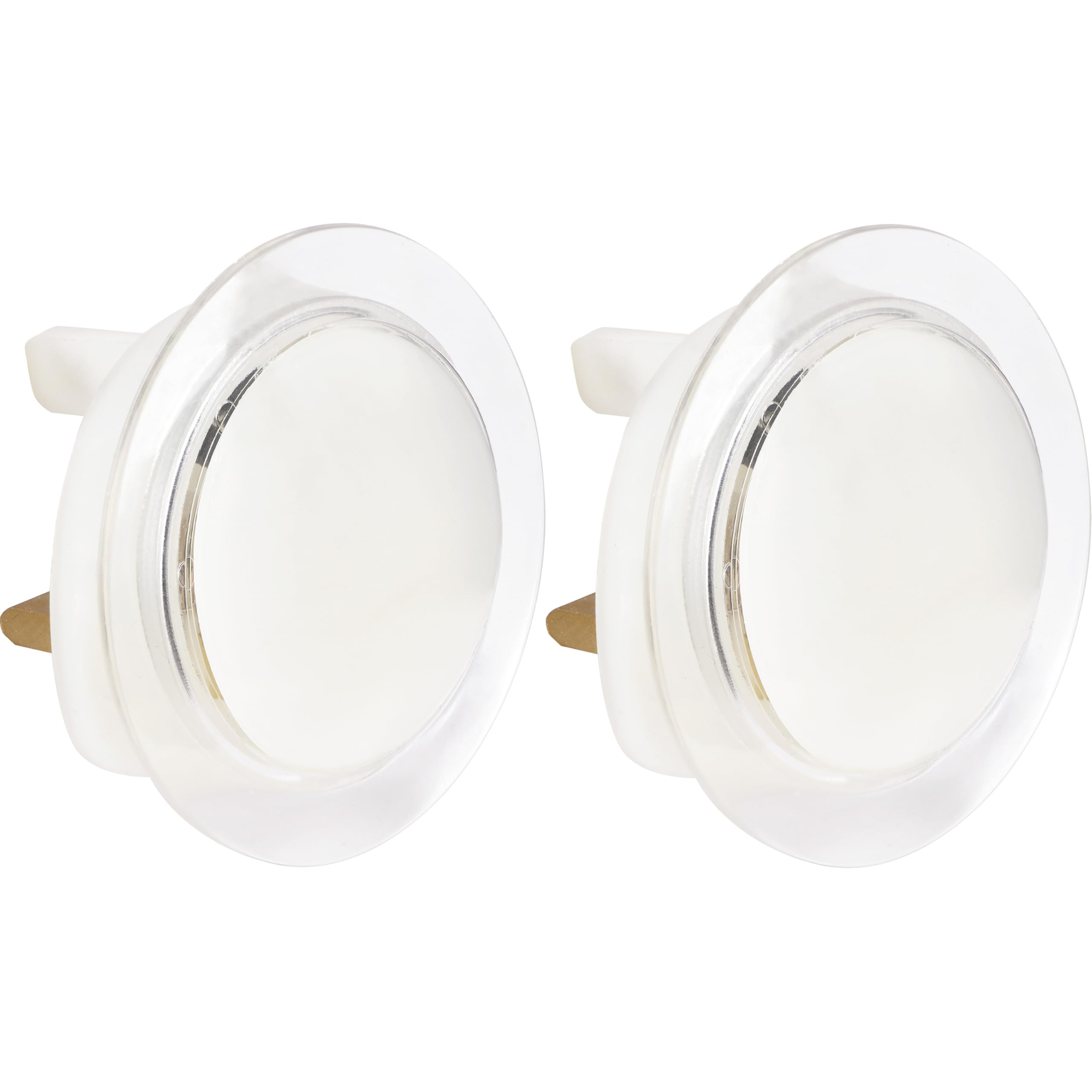 Masterplug Soft Glow LED Night Light Plug in, Set of Two, 60mm Clear, Pack of 2, GL1/2-MP