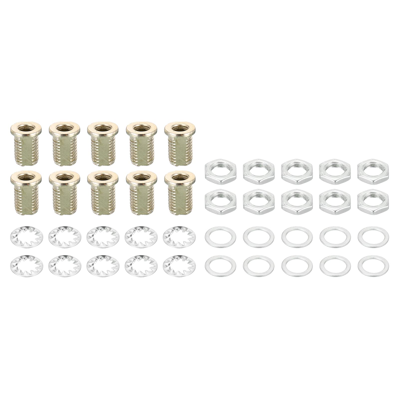PATIKIL M8 Thread 12mm Tall Round Head Hollow Screw Bolts, 4 in 1 / 40Pieces Through Hole Bolt Chandelier Fasteners with Round Head Nut and Gasket