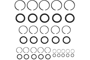 Pneumatic Wrench Socket Retainer Rings with O-Rings Kit for 1/2, 3/8, 3/4, 1 Inch Air For Impact For Guns, Metal Clip Set for