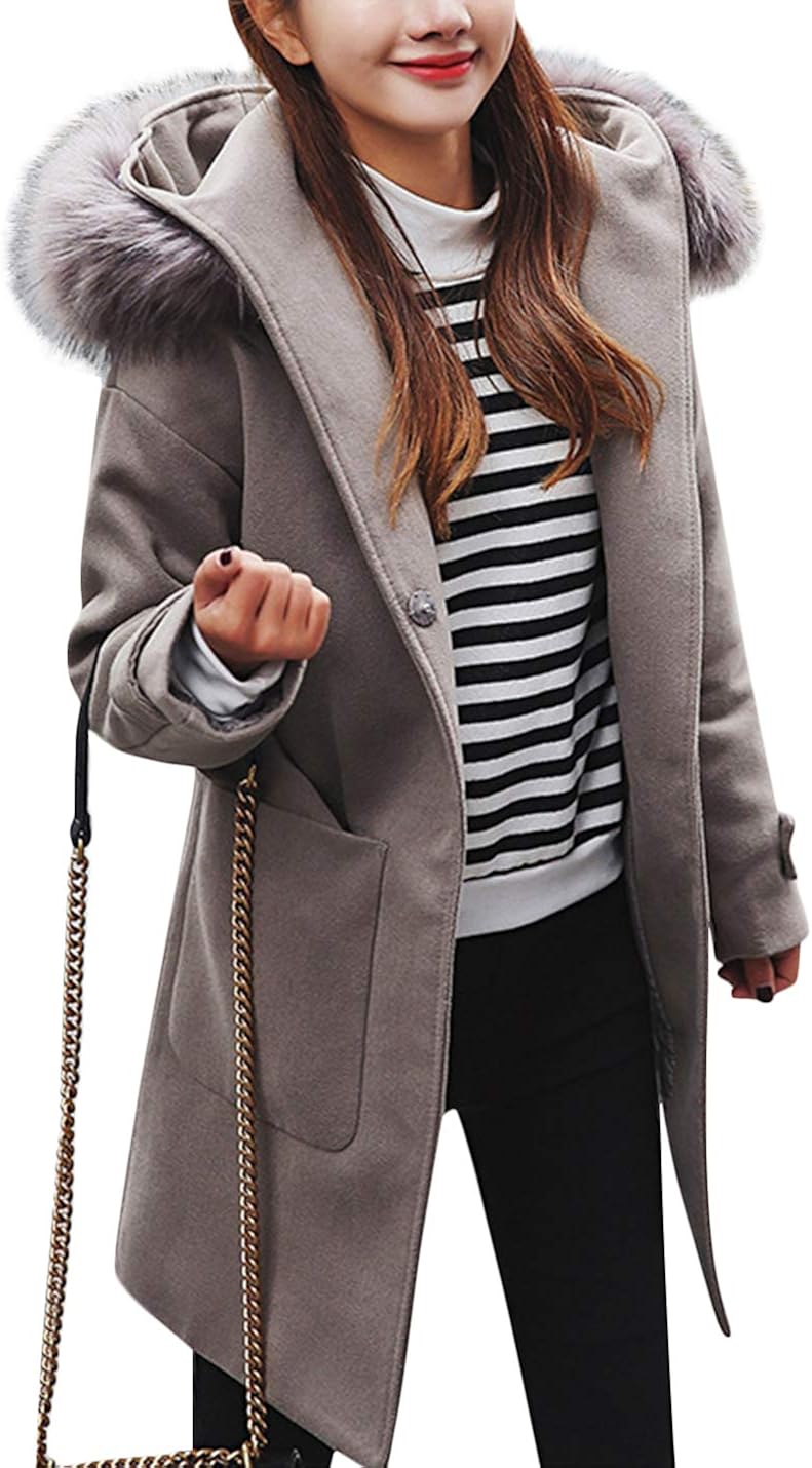 pea coat with fur hood