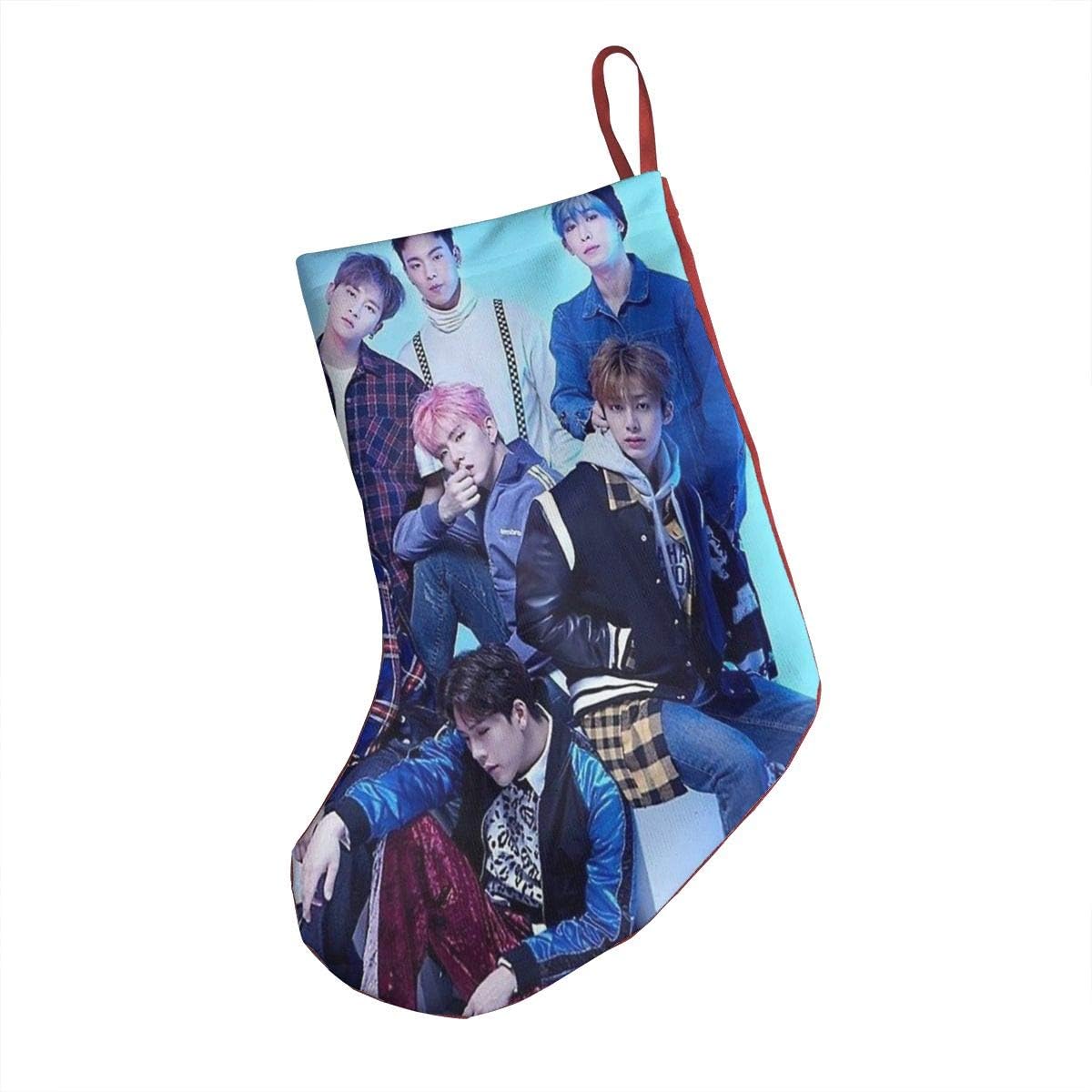 WUB Mon-sta X Poster Photographic Christmas Stockings Christmas Hanging Bags Xmas Tree Decorations Party Supplies Home Decor (18 Inch)