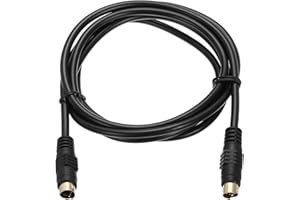 Generic S Video Cable 5ft, Mini DIN 4 Pin S-Video Cable Male to Male Gold Plated Connector Transfer for TV Receiver Monitor S