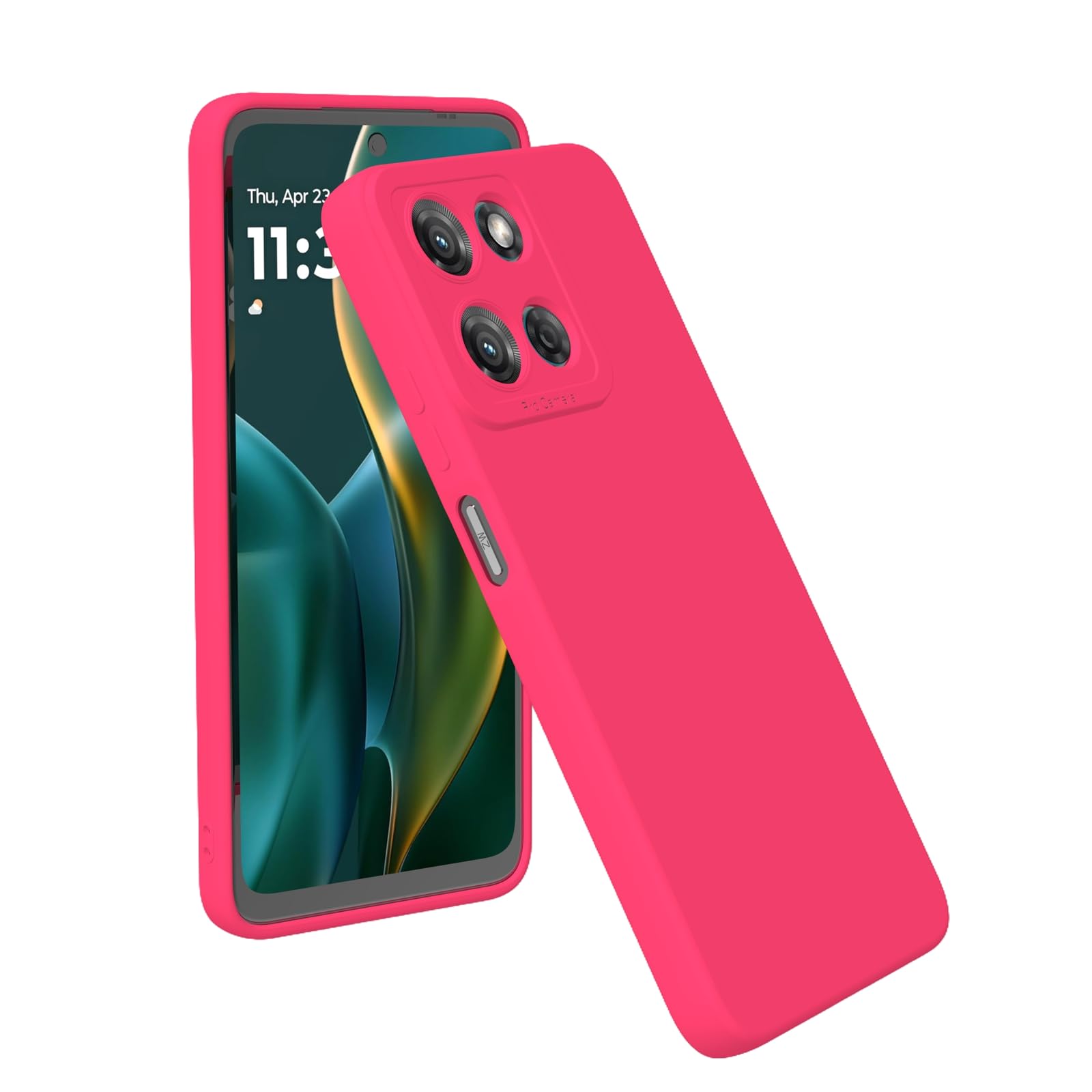 Compatible with Moto G Stylus 2025 Case: Liquid Silicon Protective Military,Grade Armor G Stylus 2025 Case,Heavy Duty Protection Phone Cases for G Stylus hot Pink