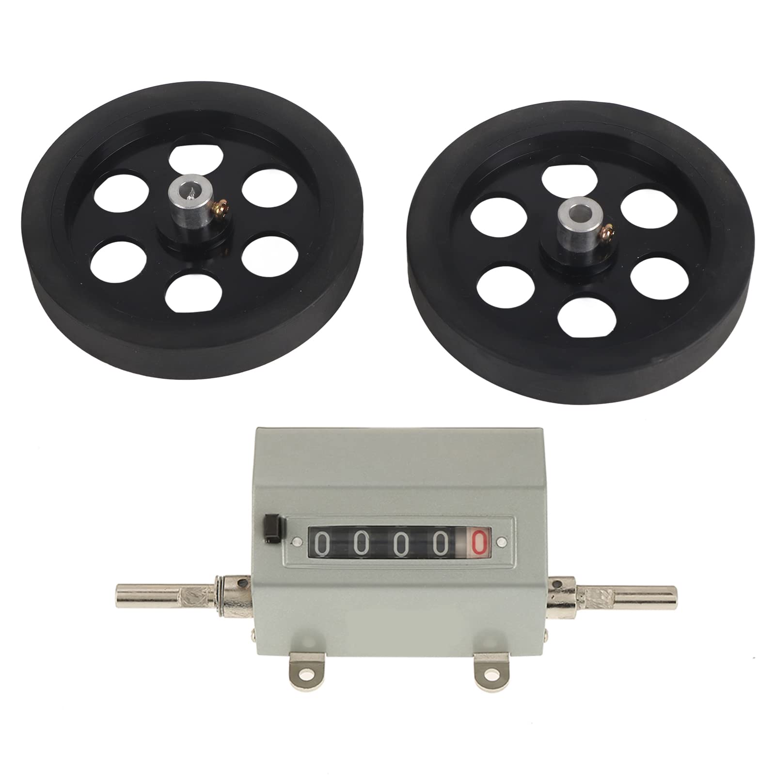 Zunate Rolling Wheel Counter,Digit Meters Mechanical Length Counter - Count range: 0-9999.9 - for record of of weaving, plastic film, leather, etc