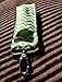 Lip Balm Chapstick Keychain Pouch Lanyard Strap Green Chevron Fob Holder