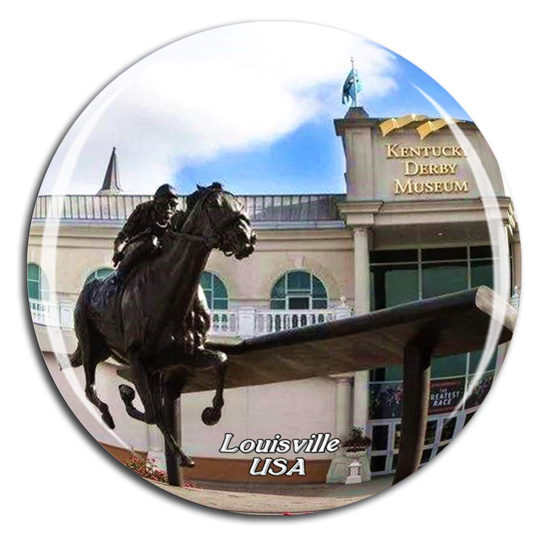 Weekino USA America Kentucky Derby Museum Louisville Fridge Magnet 3D Crystal Glass Tourist City Travel Souvenir Collection Gift Strong Refrigerator Sticker