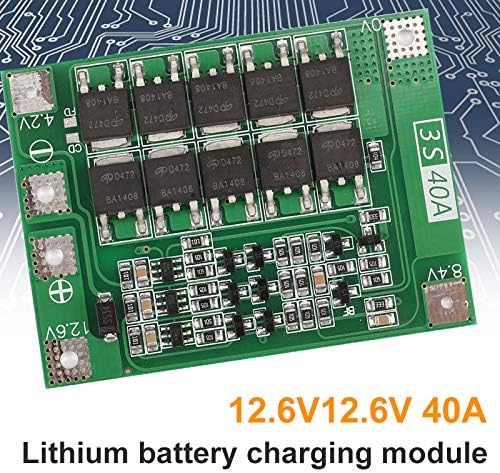 Hanbaili Battery Protection Charger Module High Precision Battery Module with 12.6V 40A 3S Li-Ion Voltage Tester