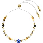 HekouJiub Protection Bracelet for Women Evil Eye Bracelet with Adjustable Size Triple Protection Good Luck Jewelry for Men Women Friend Birthday
