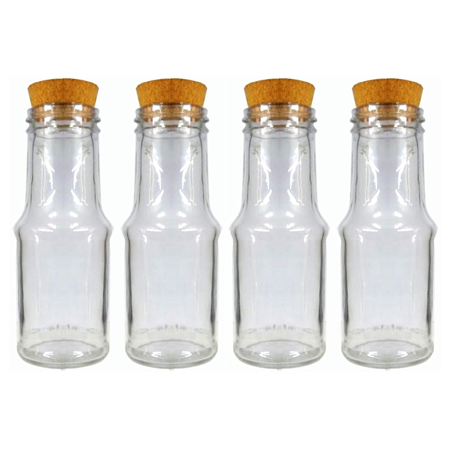 Buy Glass Bottle 200ml, 4 Pieces, White Online at Low Prices in India