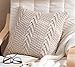 ANDUUNI Soft Decorative Knitted Throw Pillow Covers Double-Cable Sweater Square Warm Cushion Cover for Sofa Bedroom Home Accent Decor