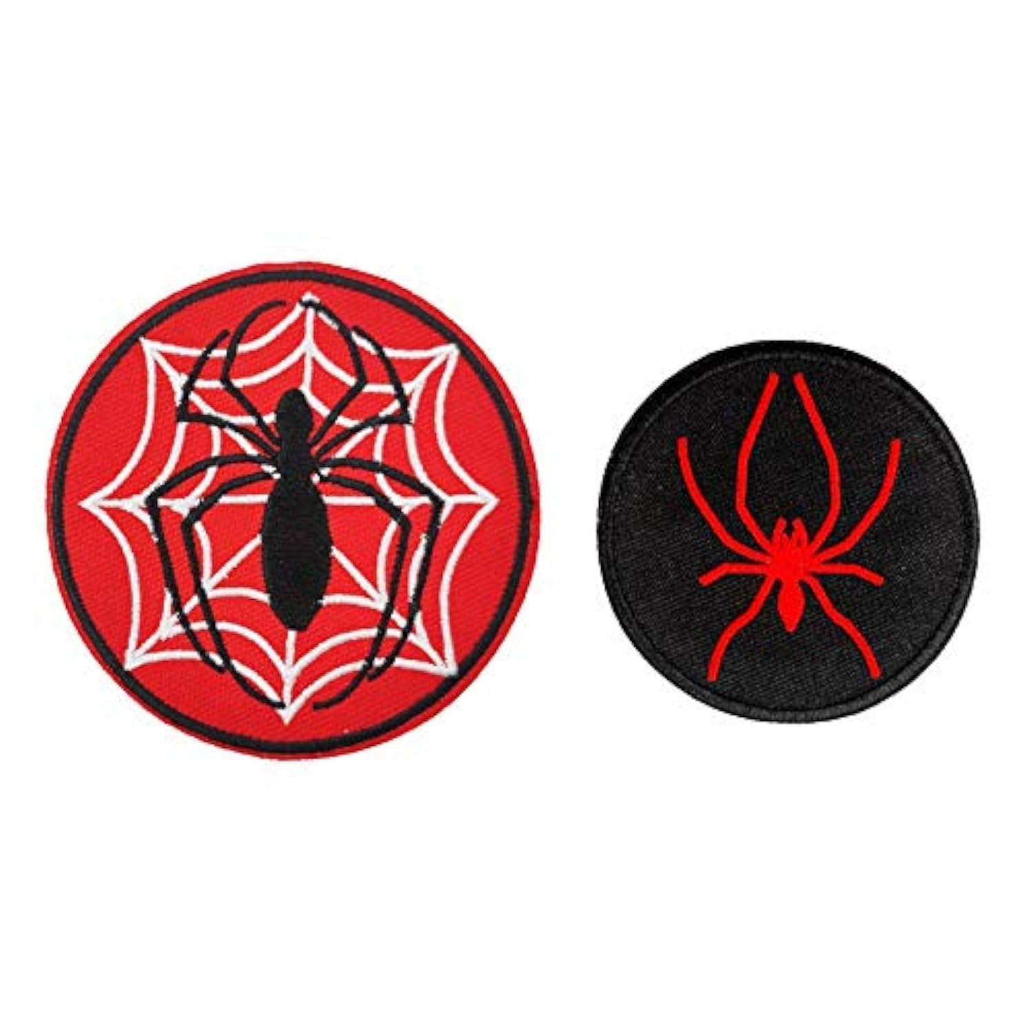 Cute-Patch Halloween Spider on Net Insect Embroidered Iron on sew on Patches Goth Death Tattoo Emblem
