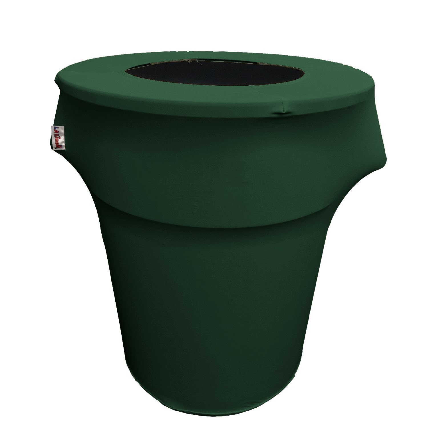 LA Linen Stretch Spandex Trash Can Cover 44-Gallon Round,Hunter Green, Microfiber Polyester, 66 x 81.28 x 0.05 cm — image 1