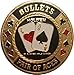 Pair Of Aces / Bullets Poker Card Guard Cover Protector Marker Button Holder. Hand Painted