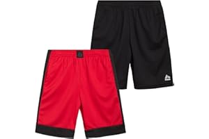 RBX Boys' Active Shorts - Athletic Performance Basketball Shorts (2 Pack)