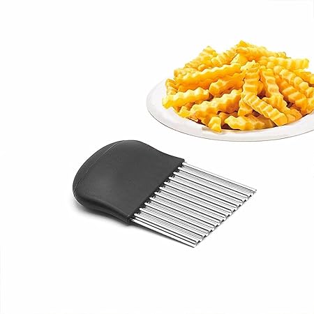 Himki Pommes Wellenmesser Edelstahl Pommes Frites Schneider Kartoffel Wellenschneider