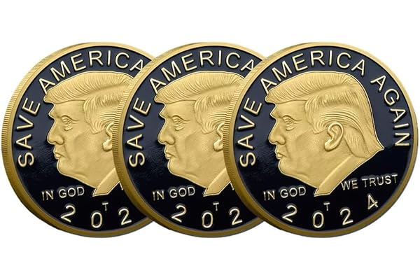 3pc President Donald Trump Coin, Trump 2024 Coin Save America Again Challenge Coin