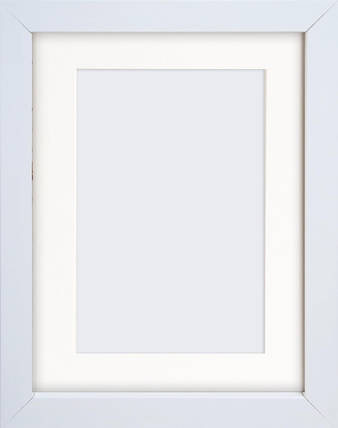 8x6"/ 6x4" Modern White Box Photo Frame With Mount Amazon.co.uk