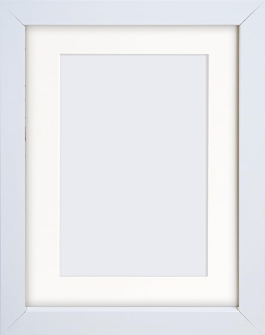 8x6"/ 6x4" Modern White Box Photo Frame With Mount Amazon.co.uk