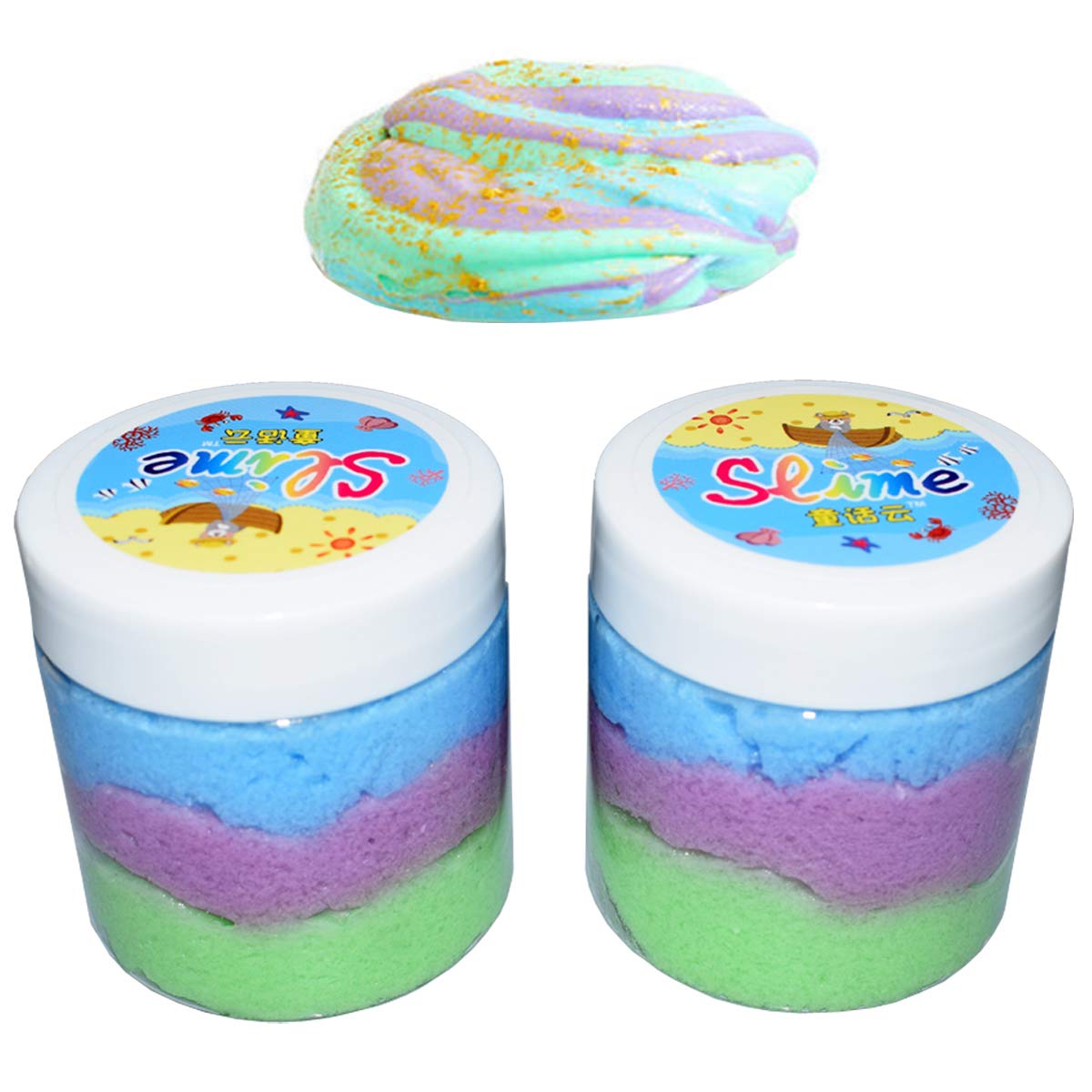 cloud slime with kinetic sand