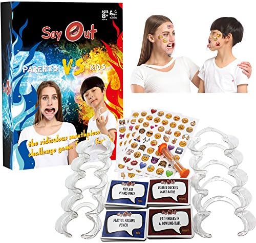 Say out Hilarious Mouth guard Kids vs Parents Party Game