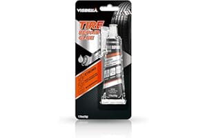 Visbella Colle de réparation de pneus, ciment en caoutchouc noir, scellant de réparation de rayures de pneus de paroi latéral