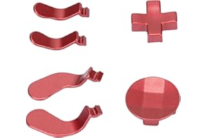 Metal D Pads and Paddles, Stainless Steel Paddles and Pads Replacement Controller Accessories for One Series 2(red)