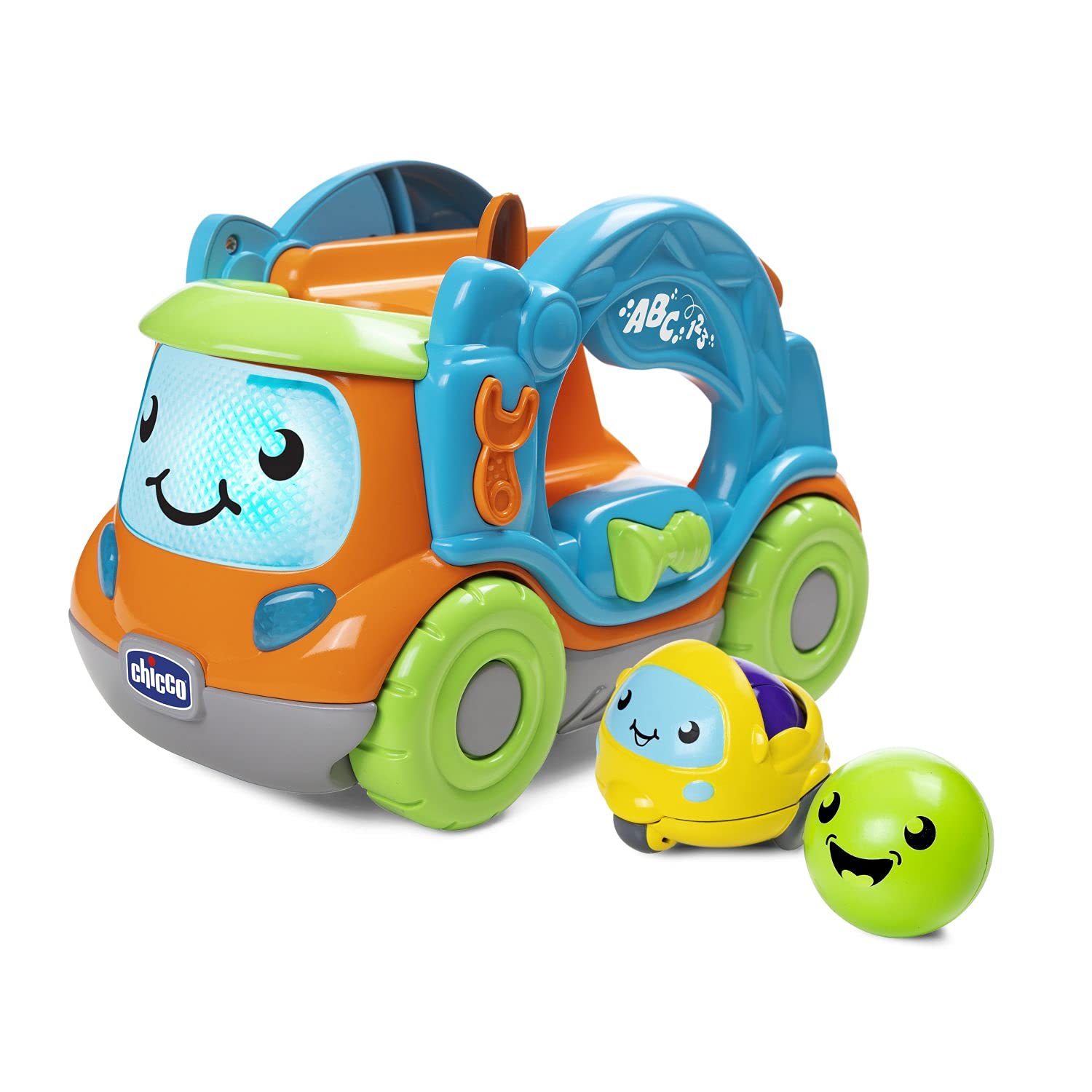 Chicco - Raimondo Giramondo, Electronic Truck with Activity Center for Transport of Mini-Vehicles Turbo Ball, Multicolor, 00010852000680
