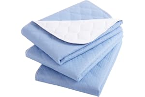 ALSUNNY Waterproof Washable Incontinence Bed pad,24"X28" (3 Pack),Reusable Absorbency Underpads Sheet Mattress Protector for Adults, Kids and Pets