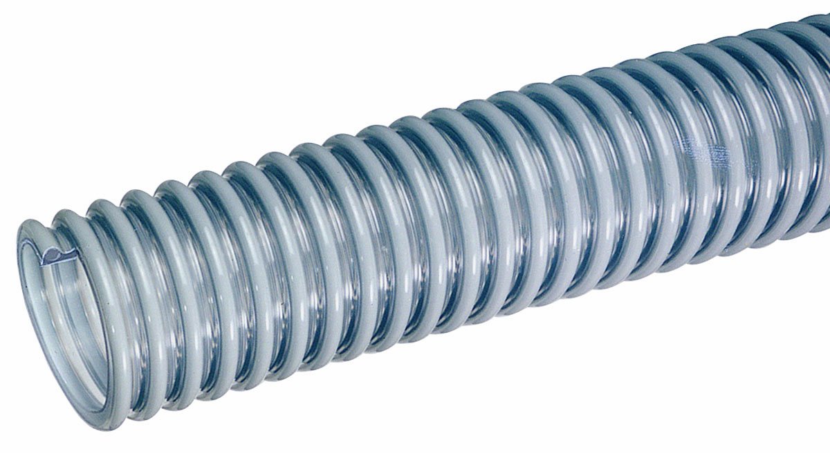 Tigerflex W Series Heavy Duty PVC Liquid Suction Hose, 45 PSI Max