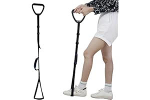 KkaFFe Long Leg Lifter, Leg Lifter Strap Rigid with Large Foot Loop, Legs Strap Lift for Get in and Out of Bed,Car,Wheelchair for Disables and Elderly，Leg Straps，Leg Aid Lift Strap (37.40in-53.14in)
