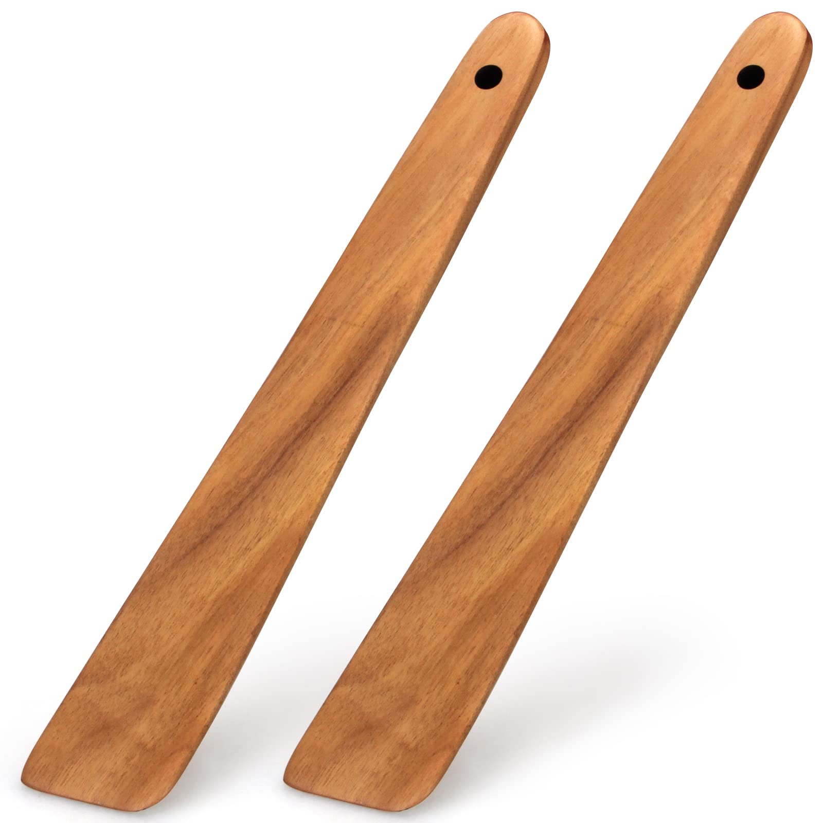 Photo 1 of 2 Pcs Teak Wood Spatula Set Non Toxic Cooking Utensils Spurtle Kitchen Tools Turner Bamboo Wooden Spatulas for Cooking Spoon Flat Egg Flipper Spatula Kitchen Utensil Set Sourdough Scraper Stirrer