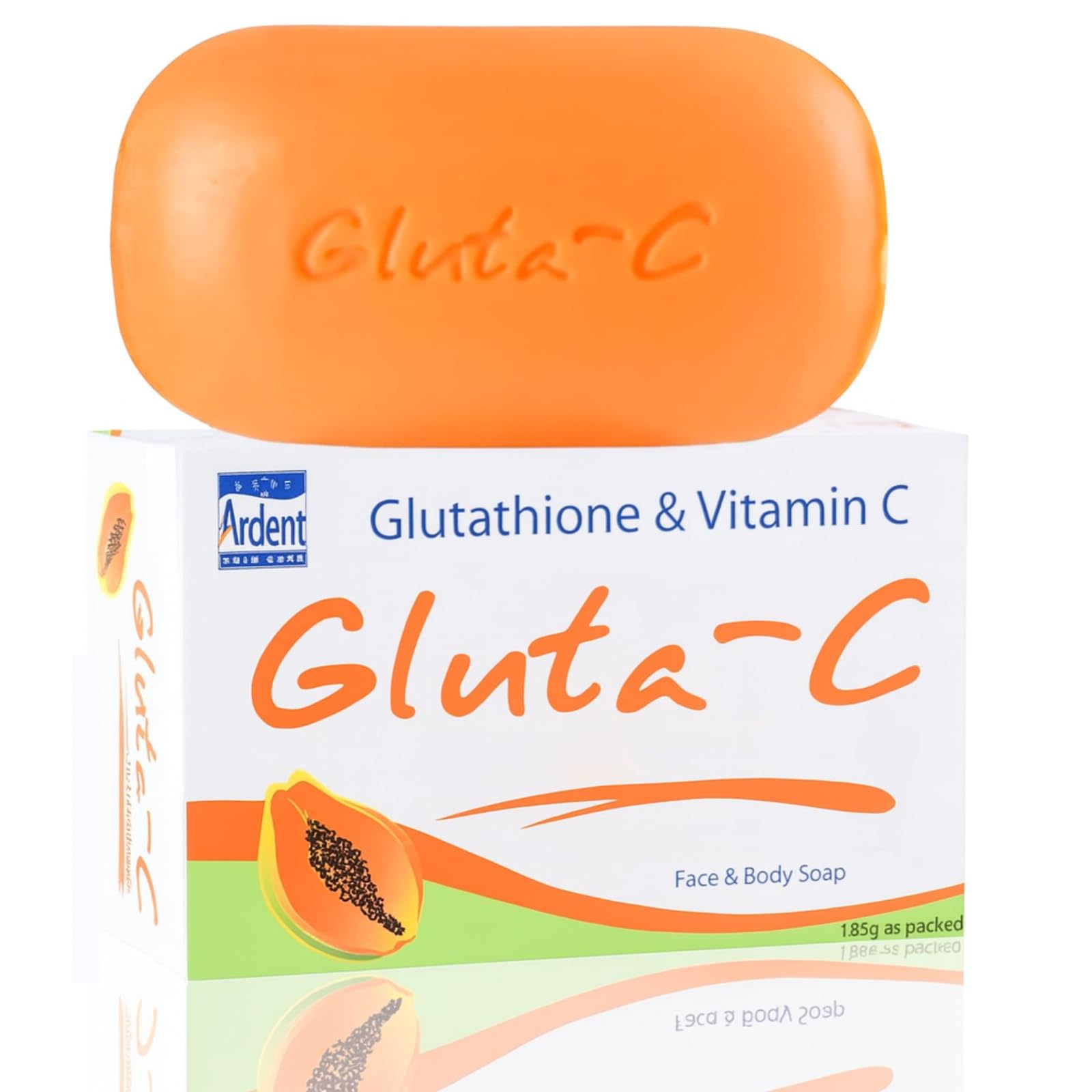 GLUTA-C Anti -Aging Skin Whitening FACE & BODY Soap ,Glowing Skin, Fairer Skin Tone, Anti-Acne, Lightens Dark spots & Blemishes with VITAMIN-C & Papaya Enzymes 135gms