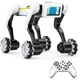 WEACFUS Remote Control Robot Dog Toy for Kids with Voice Commands &amp; Remote | Interactive Dog Robot with Mecanum Wheels &amp; 30+ Programmable Actions, All-Terrain for Kids Ages 6-12, STEM Gift for Birthday