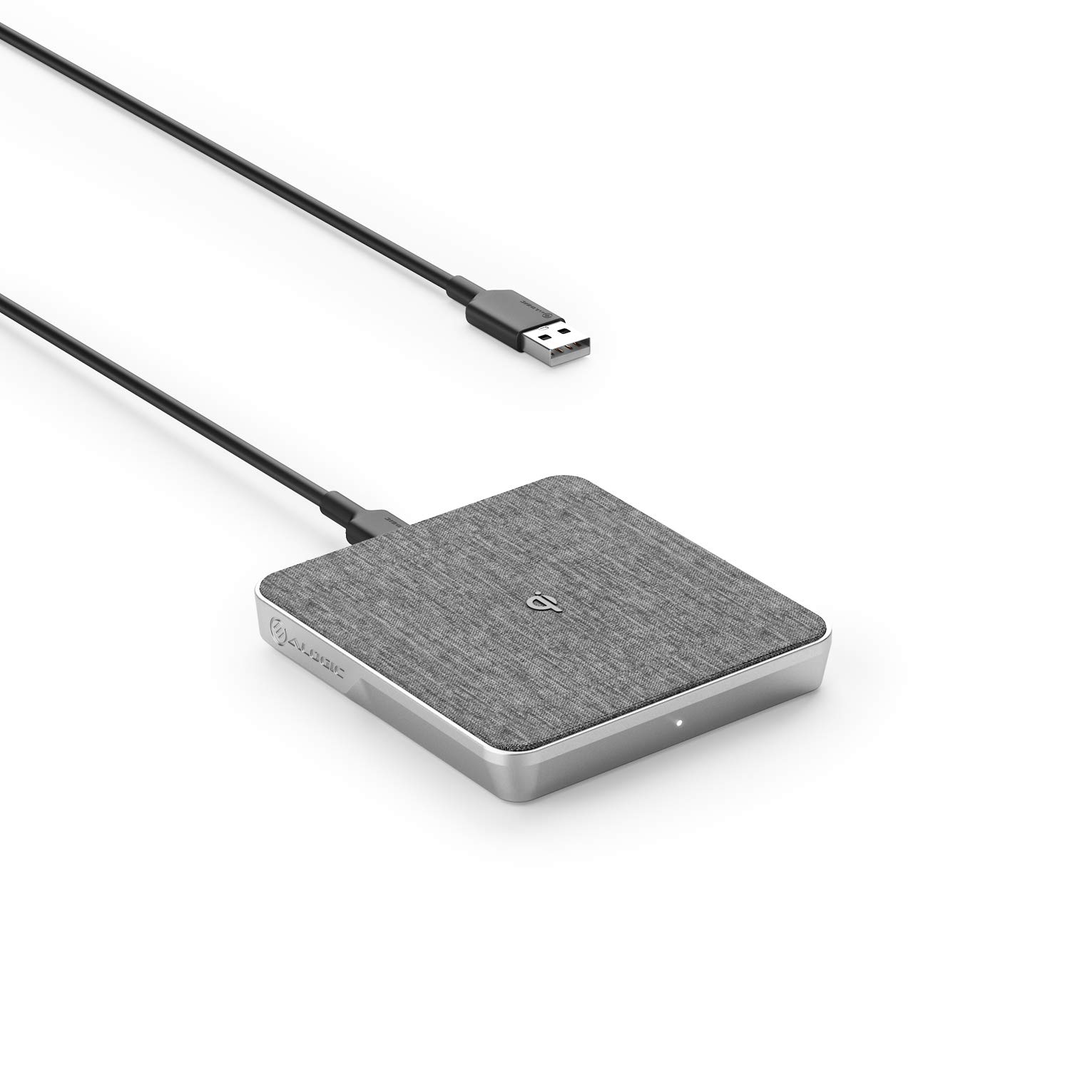 ALOGIC 10W Ultra Power Wireless Charging Pad for iPhone 13/13 Pro/Max/13 Mini, AirPods/AirPods Pro, Galaxy Note 20 / Ultra / S20 / S10+ and Qi Enabled Devices. - Silver