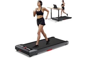 COZYINN Walking Pad Under Desk Incline Treadmill for Home Office, 40dB Small Treadmill 300lbs Capacity, Cardio Training Walking Jogging Running, Easy to Move Use, Compatible with KINOMAP WELLFIT Apple Health