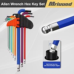Mriuuod 9 PCS Allen Wrench Set, Cr-V Metric Hex Key
