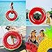 Gymforward Adult Giant Watermelon Swim Ring Inflatable Pool Loungers 32inch