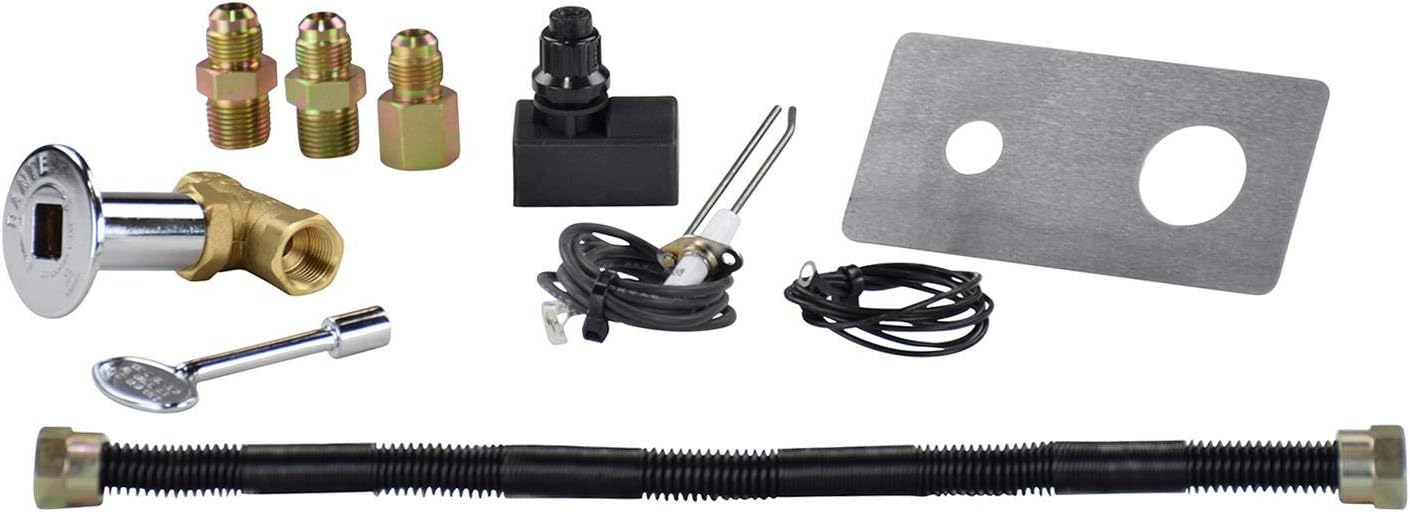 Dreffco Fire Pit Gas Burner Battery Powered New Improved 2nd Generation Spark Ignition Kit with Bigger Stronger Sparker!