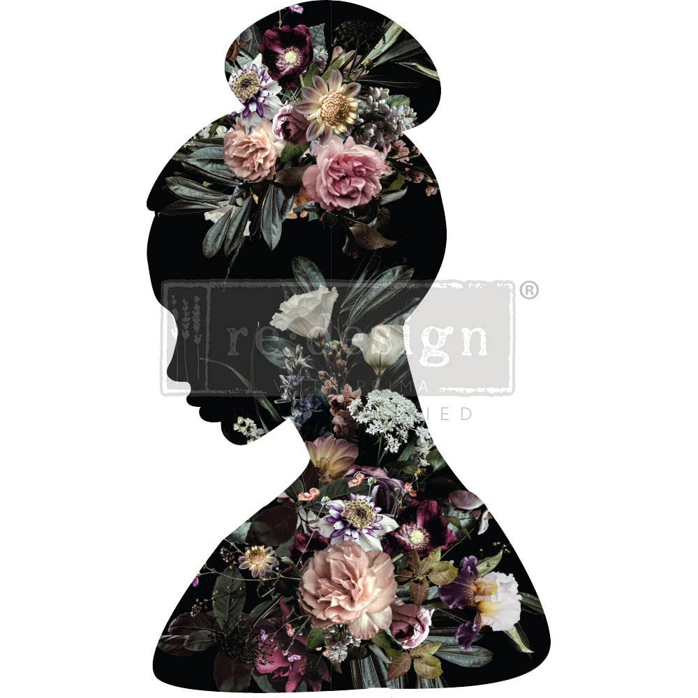 Prima Marketing Floral Silhouette 24 x 35 Inches Transfer, 24 x 35 cm