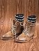 Womens Short Boot Cuffs Cable Knit Leg Warmer 2 Pack Winter Crochet Button Toppers(Black/Beige)