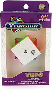 Little Treasures Cube Speed 2 x 2 x 2 Stickerless Magic Cube Puzzle, Bright Vivid Colors