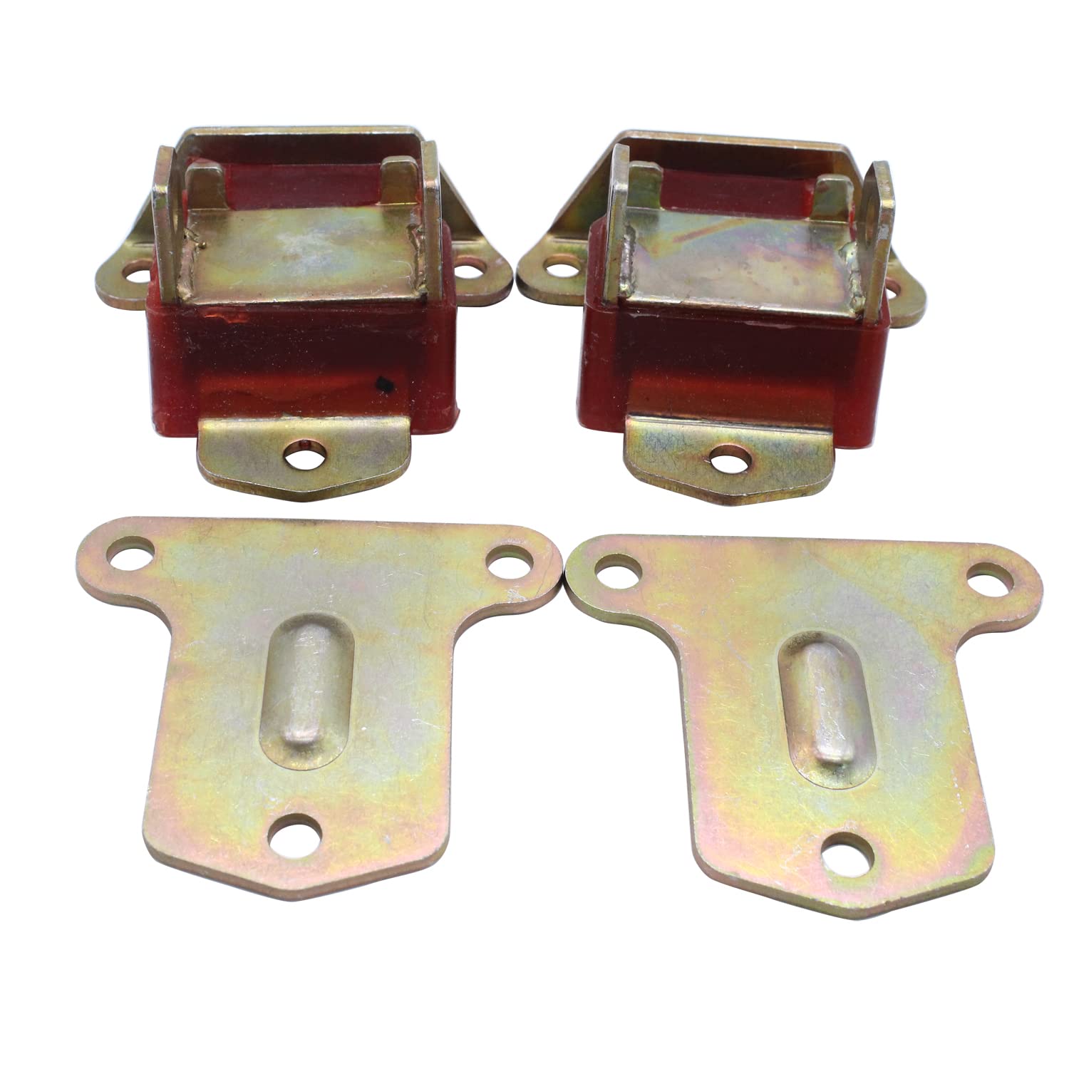 Photo 1 of 1 Pair SHLPDFM Red Polyurethane Motor Mounts Engine zinc Plated Steel 3990914 3960768 6258154 Comptible with Small Big Block Chevy SBC BBC 350 454