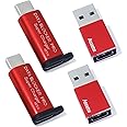 Generic Data Blocker, USB A to C & USB C to C (4-Pack), Protect Against Juice Jacking, 100% Guaranteed Prevent Hacker Attack, Support Safe Fast Charging up to 20V/4A