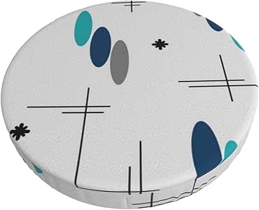 Fundas de taburete, ovalos y Starburst, color verde azulado súper