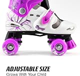Osprey Kids Quad Skates Adjustable Sizing Purple 4 Wheel Safety Straps view 3
