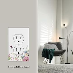 Butterfly Flower Single Duplex Outlet Light Switch