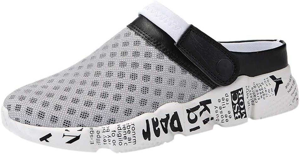 Yourgod Summer Mesh Men Shoes Breathable Sandals Casual Beach Shoes Flip Flops Shoes Slippers Tide Casual Mesh Beach Men's Shoes