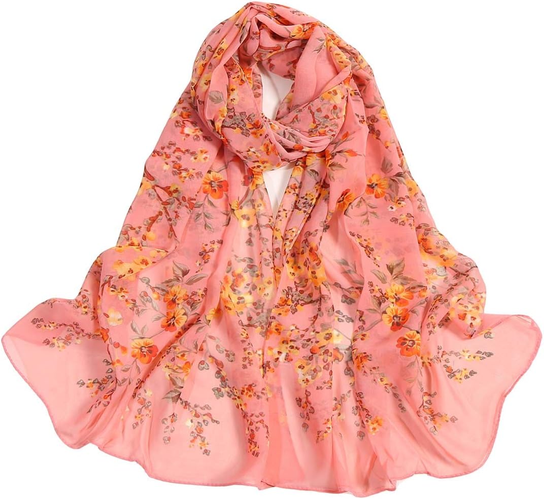 Women's Silk Feeling Scarf Fashion Scarfs Lightweight Sunscreen Scarves Wraps Shawls for Ladies and Girls